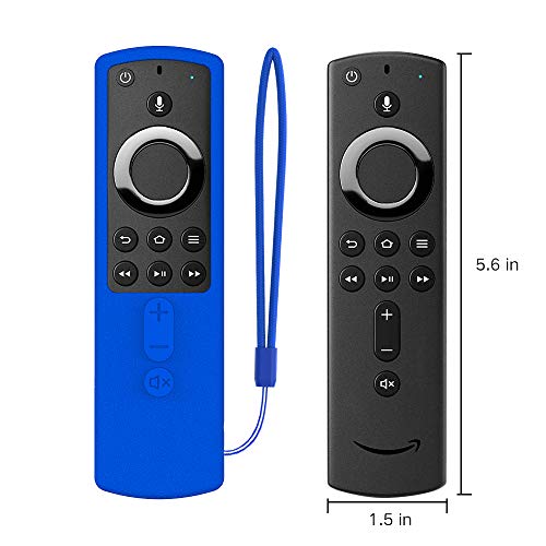 SIKAI Remote Case for 5.6 inch Fire TV Stick 4K Remote Skin-Friendly Shockproof Silicone Cover Compatible with Fire TV Stick 4K All-New Alexa Voice Remote Anti-Lost with Loop (Blue) - LeoForward Australia