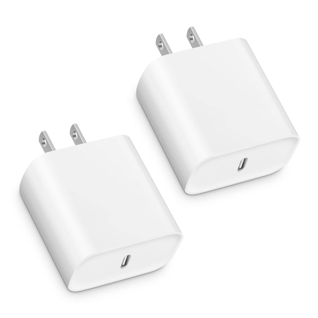  [AUSTRALIA] - 【2 Pack】 20W USB C Wall Charger for iPhone Charger Block with PD 3.0 USB C Adapter Fast Charging for iPhone 14/14 pro/14 plus/14 pro max/13/12/11/SE/XR/8, iPad Pro/Mini, Galaxy, Pixel 4/3 and More