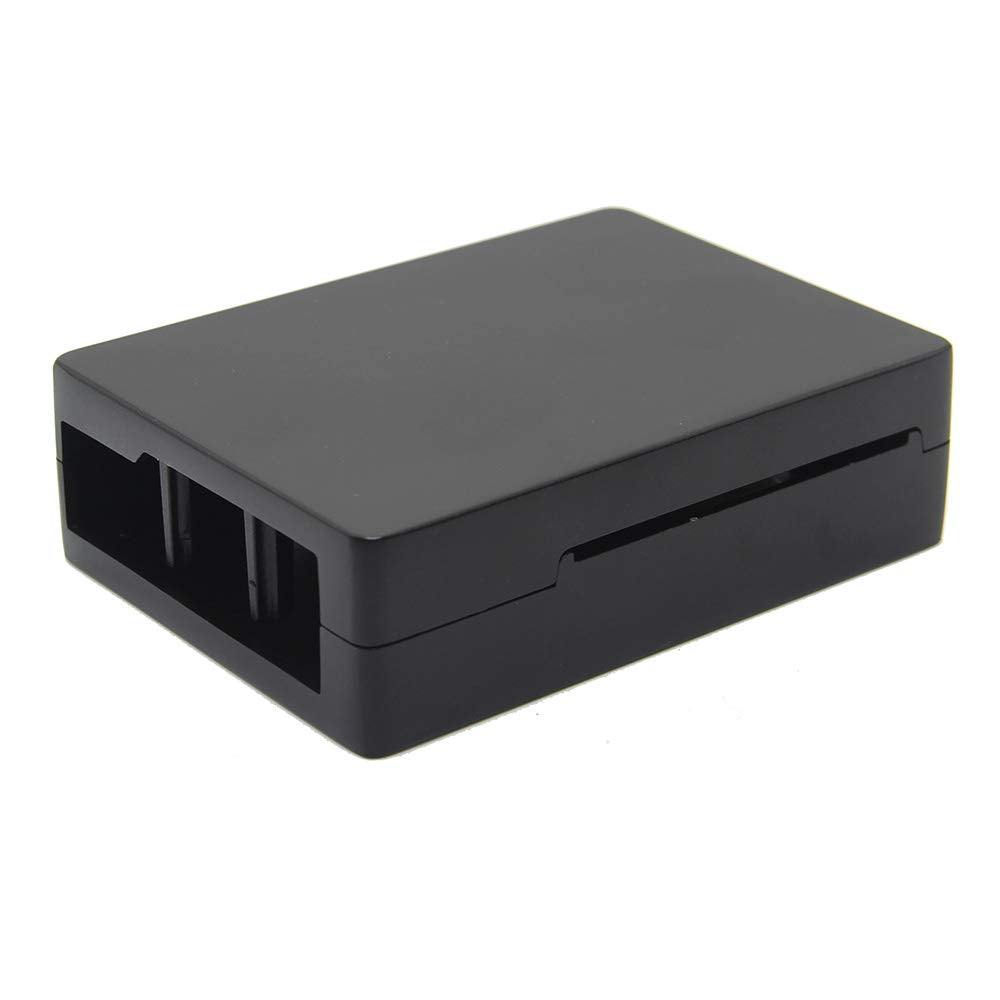  [AUSTRALIA] - RICHEN Raspberry Pi 3 Model B+ Aluminum Case with Housing Heat Dissipation, Metal Case/Enclosure with Heatsink Pillar for Raspberry Pi 3 B+ / 3B (Black) Black