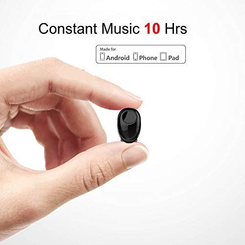  [AUSTRALIA] - NVAHVA Bluetooth Earbud 10 Hrs Playtime, Single Wireless Earphone, Mini Bluetooth Headset Hands-Free Car Headphone, Cell Phone Bluetooth Earpiece for iOS Android Smart Phones PC TV Audiobook