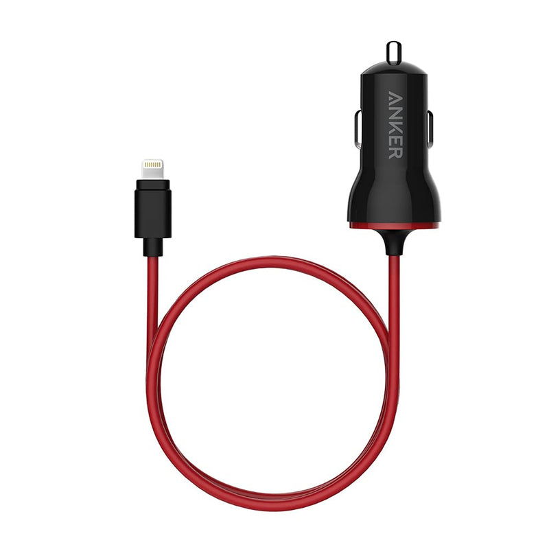  [AUSTRALIA] - iPhone Car Charger, Anker 12W 5V Lightning [Mfi-Certified], PowerDrive Car Charger with 3ft Apple Certified Cable, for iPhone 14 13 12 11 Pro Max mini XS XR X 8 7 6 Plus, iPad Pro/Air 2/mini, and More