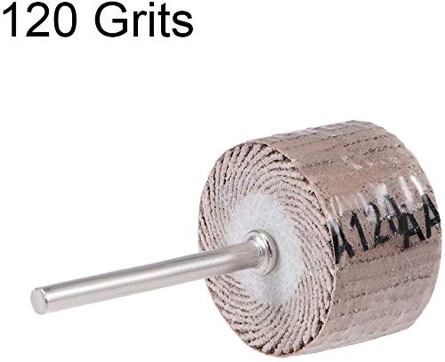  [AUSTRALIA] - Utoolmart 8 Pcs 20x16mm Flap Wheel 120 Grits Abrasive Grinding Head with 1/8 inches Shank for Rotary Tool 120# 8pcs