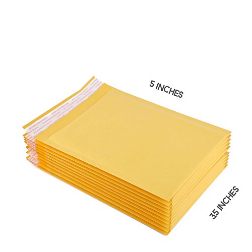  [AUSTRALIA] - Small Padded Envelopes 3x5 - Pack of 20 - Bubble Yellow Kraft Bag Mailers - Mailing Envelopes - Small Bubble envelopes - Yellow Pouch