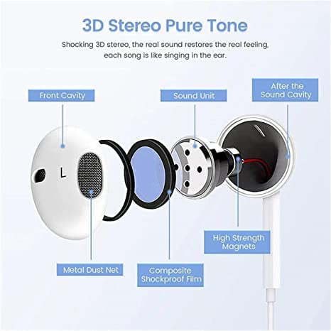  [AUSTRALIA] - 2 Pack-Apple Earbuds for Wired Earphones iPhone Headphones[Apple MFi Certified] (Built-in Volume Control & Microphone) Noise Reduction Function,Compatible iPhone13/12/11/XR/XS/X/Support All iOS System