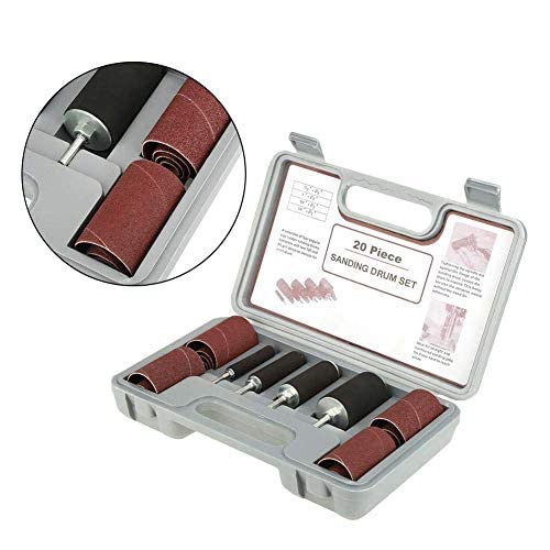  [AUSTRALIA] - Pack of 20 spindle sander sanding machine sanding sleeves tool set sanding sleeves with case for drill