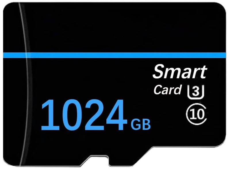  [AUSTRALIA] - 1TB Memory Cards 1024GB Class 10 Compatible with Micro SD Cards for Camera Phone Computer and Smart Devices with Adapter BKBL