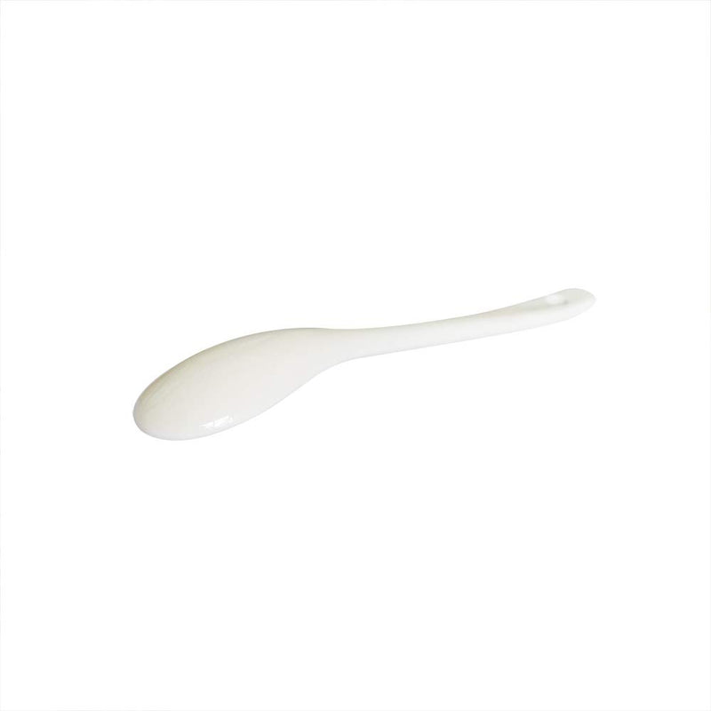  [AUSTRALIA] - Yuauy 12 pcs Porcelain Egg Spoons Ceramic Spoons 5 inch Coffee Dessert Yogurt Tea milky tea