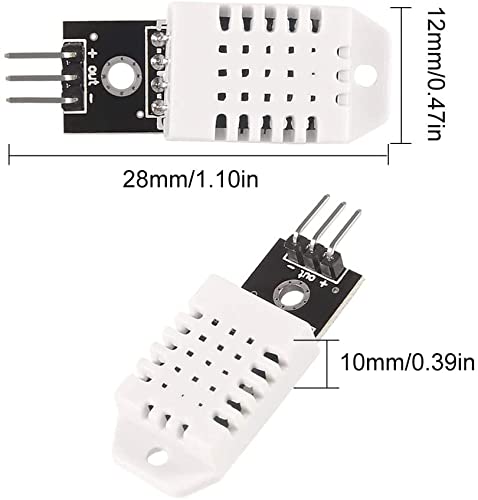  [AUSTRALIA] - RedTagCanada DHT22 AM2302 Digital Hygrometer Temperature and Humidity Monitor Sensor Module with with Dupont Wires Cables Replace SHT11 SHT15 for Arduino P2 P3 Electronic Practice DIY (1) 1