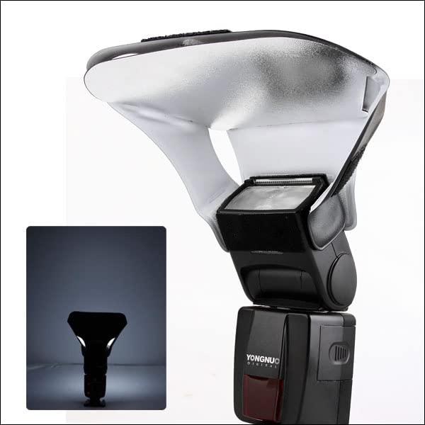  [AUSTRALIA] - YUOCU 3 Colors Flash Diffuser Reflector Kit, Portable Universal Camera Flash Light Diffuser for Camera Flash Speedlight - Silver, White, Golden