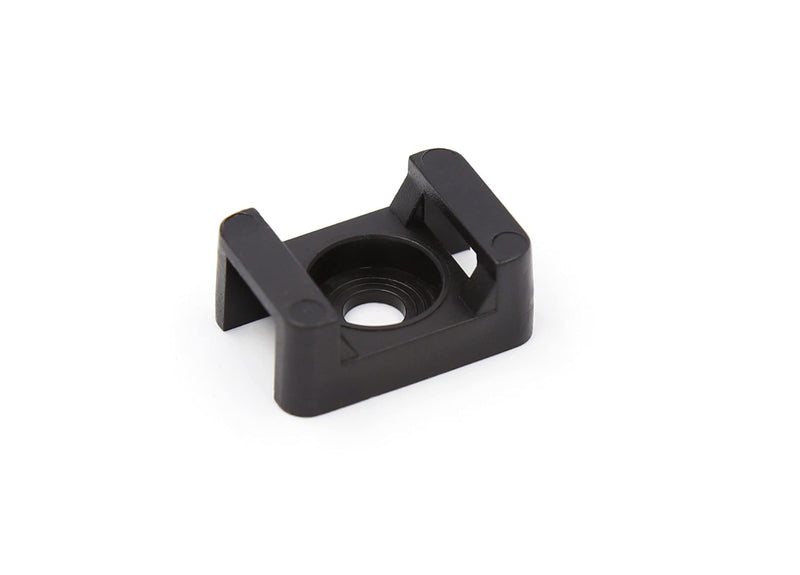  [AUSTRALIA] - iExcell 100 Pcs Black 9 mm Cable Tie Base Saddle Type Mount Wire Holder