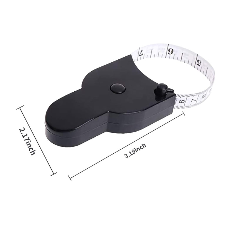  [AUSTRALIA] - 3PCS Retractable Body Measuring Tape Weight Loss Inch/cm, Soft Ruler and Automatic Measuring Tape for Body Cloth Men and Women