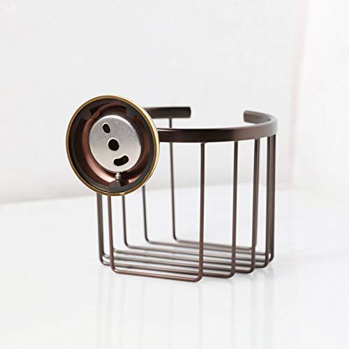 Crown Bronze Toilet Paper Holder with Cover Dispenser Wall Mount Paper Tissue Roll for Bathroom Oil Rubbed Bronze, Solid Brass-Rust Resistance CR210 (Toilet Paper Basket) Toilet Paper Basket - LeoForward Australia