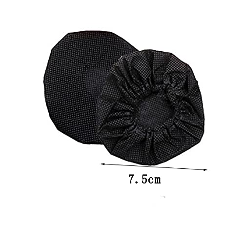  [AUSTRALIA] - 100 Pcs Non-Woven Disposable Microphone Cover,Black Elastic Karaoke Mic Cover Protective Cap for KTV,Recording Room News Gathering,Stage Performance