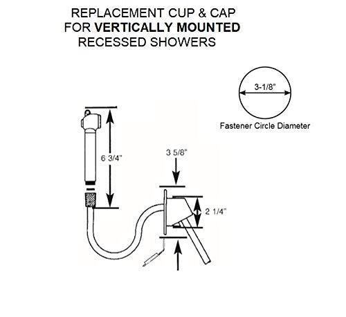  [AUSTRALIA] - Scandvik 10029P Part Replacement Cup and Cap for Recessed Shower