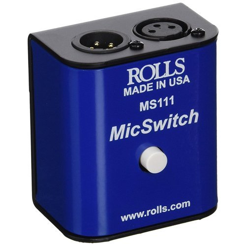  [AUSTRALIA] - Rolls MS111 Mic Switch Latching or Momentary Microphone Mute Switch with SM Series XLR Microphone Cable -6'