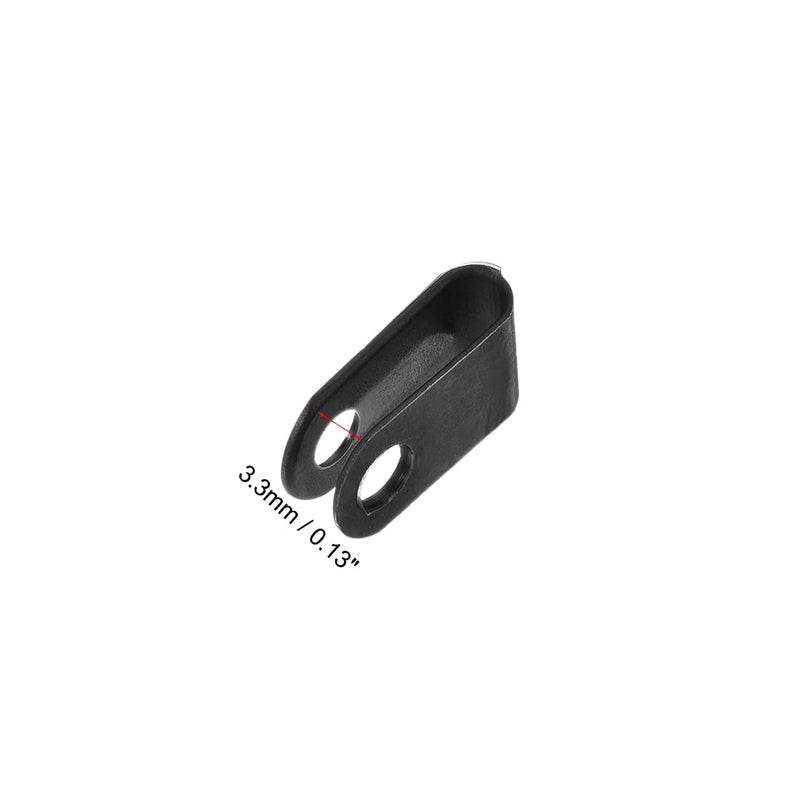  [AUSTRALIA] - uxcell Cable Clips Wire Holder U-clamp Fastener 3.3mm for Home Office Cords Management Black 100Pcs