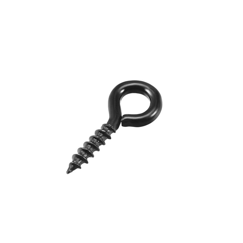 uxcell 0.06"x0.5" Screw Eye Hooks Self Tapping Screws Screw-in Hanger Eye-Shape Ring Hooks Black 200pcs 0.5" - LeoForward Australia