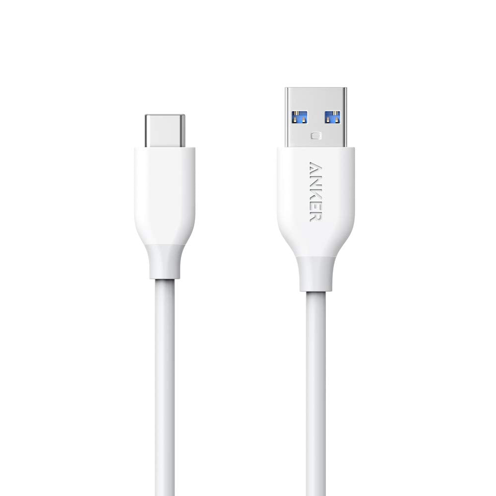  [AUSTRALIA] - Anker USB C Cable, Powerline USB 3.0 to USB C Charger Cable (3ft) with 56k Ohm Pull-up Resistor for Samsung Galaxy Note 8, S8, S8+, S9, Oculus Quest, Sony XZ, LG V20 G5 G6, HTC 10 (White) 3ft White 1