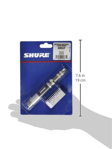  [AUSTRALIA] - Shure A95UF Transformer; Low Z, Female XLR to High Z MC1M Connector with Mating 1/4-Inch Phone Plug/Jack