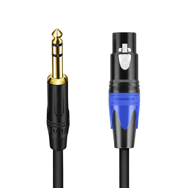  [AUSTRALIA] - 1/4 to XLR Cable, 1/4 Inch (6.35mm) TRS to XLR Female Stereo Audio Balanced Interconnect Cable Cord Gold Plated Plug Compatible with Microphone, Mixer, Speakers, DJ, Guitar - 6.6Feet 6.6 feet