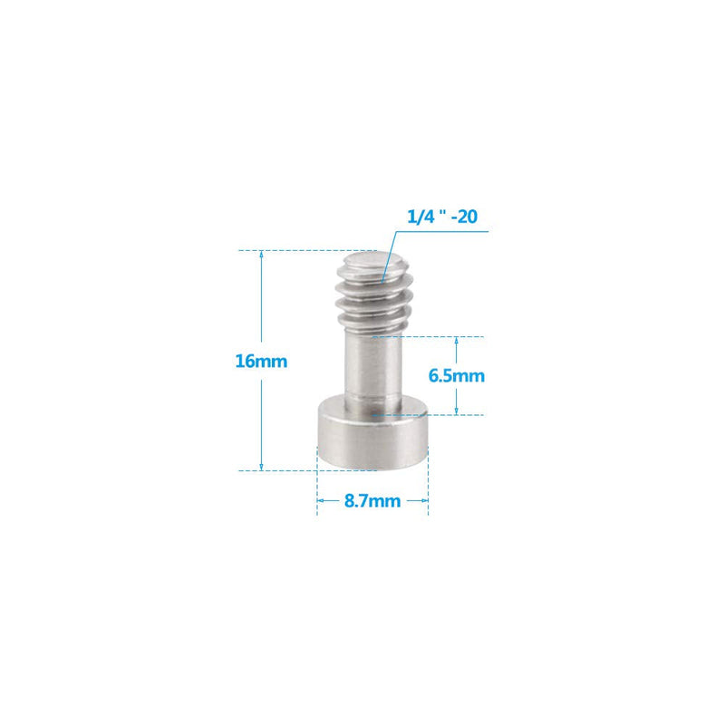  [AUSTRALIA] - CAMVATE 1/4"-20 Camera Screw Adapter with Hexagon Socket Head for Tripod Baseplate(5 Pieces) - 2550