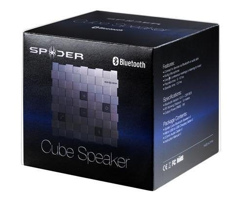 Spider Bluetooth Cube Speaker BT800 White, M-BTSP-WH01 - LeoForward Australia