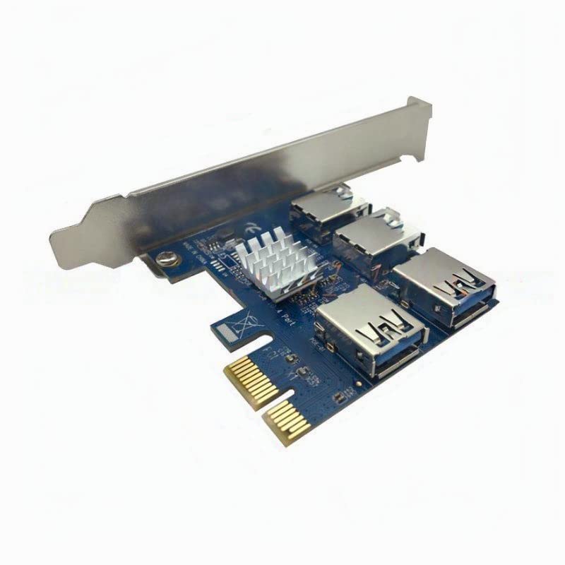  [AUSTRALIA] - BitcoinMerch.com - PCIe 1 to 4 PCI-Express 16X Slots Riser Card PCI-E 1X to External 4 PCI-e USB 3.0 Adapter Multiplier Card for Bitcoin Miner