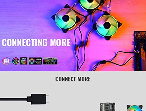  [AUSTRALIA] - Cooler Master Addressable RGB 1-to-3 Splitter Cable, 1 to 3 3PIN 5V RGB Fan Adapter Cable Compatible ARGB Extension for MSI ASUS(ARGB 1-to-3 Splitter)