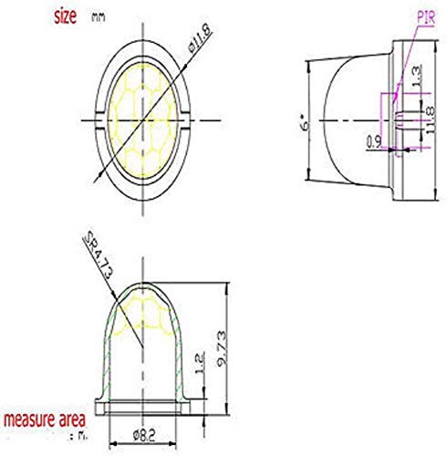 Leyal 10PCS Infrared Sensor 8308-4 Mini White Fresnel Lens Body Pyroelectric PIR - LeoForward Australia