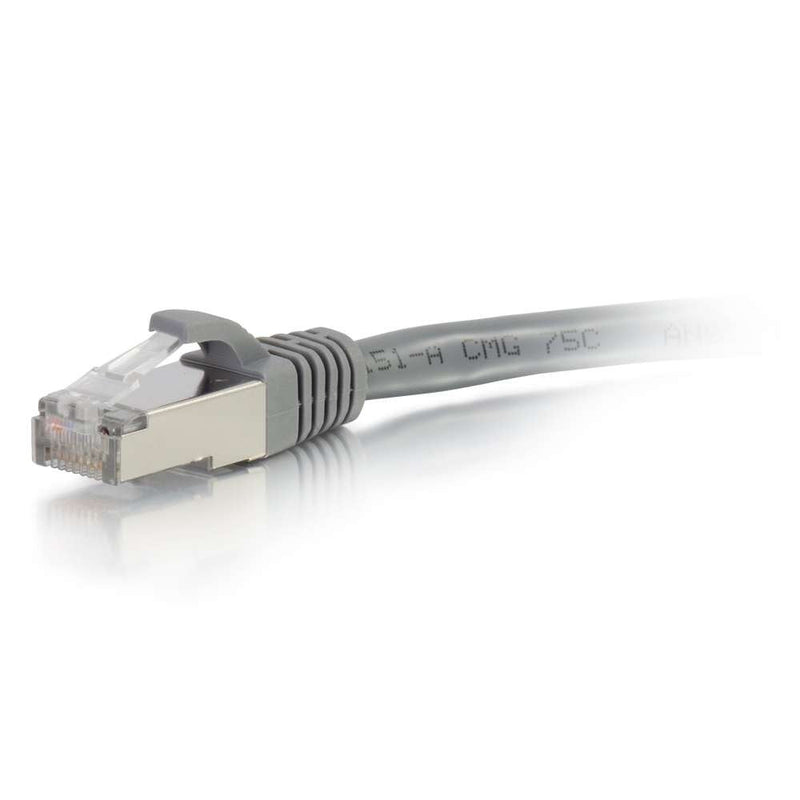  [AUSTRALIA] - C2G 00775 Cat6 Cable - Snagless Shielded Ethernet Network Patch Cable, Gray (2 Feet, 0.60 Meters)