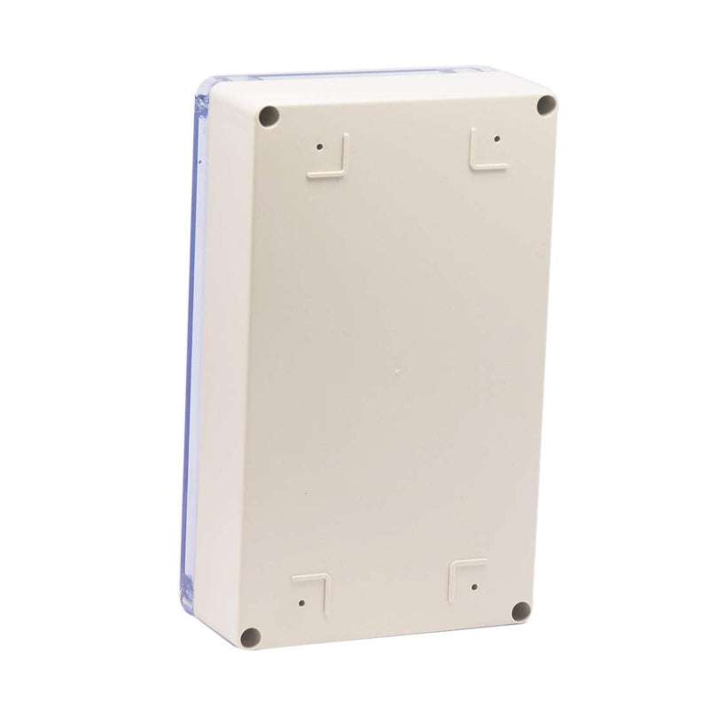  [AUSTRALIA] - Zulkit Junction Box ABS Plastic Dustproof Waterproof IP65 Universal Electrical Boxes Project Enclosure Grey with Transparent Clear Cover 7.9 x 4.7 x 2.2 inch (200 x120 x 56mm) 7.9" x 4.7" x 2.2"