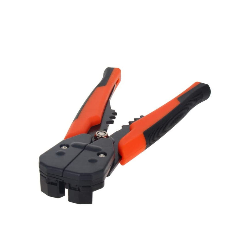  [AUSTRALIA] - Utoolmart Wire Stripper, 8in Self-adjusting Stripping Crimper Cutter tools, 3 in 1 Wire Stripping Pliers 1Pcs 103B Orange Black