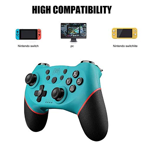  [AUSTRALIA] - Switch Controller, Wireless Pro Controller Gamepad Compatible with Switch Support Amibo, Wakeup, Screenshot and Vibration Functions-Blue