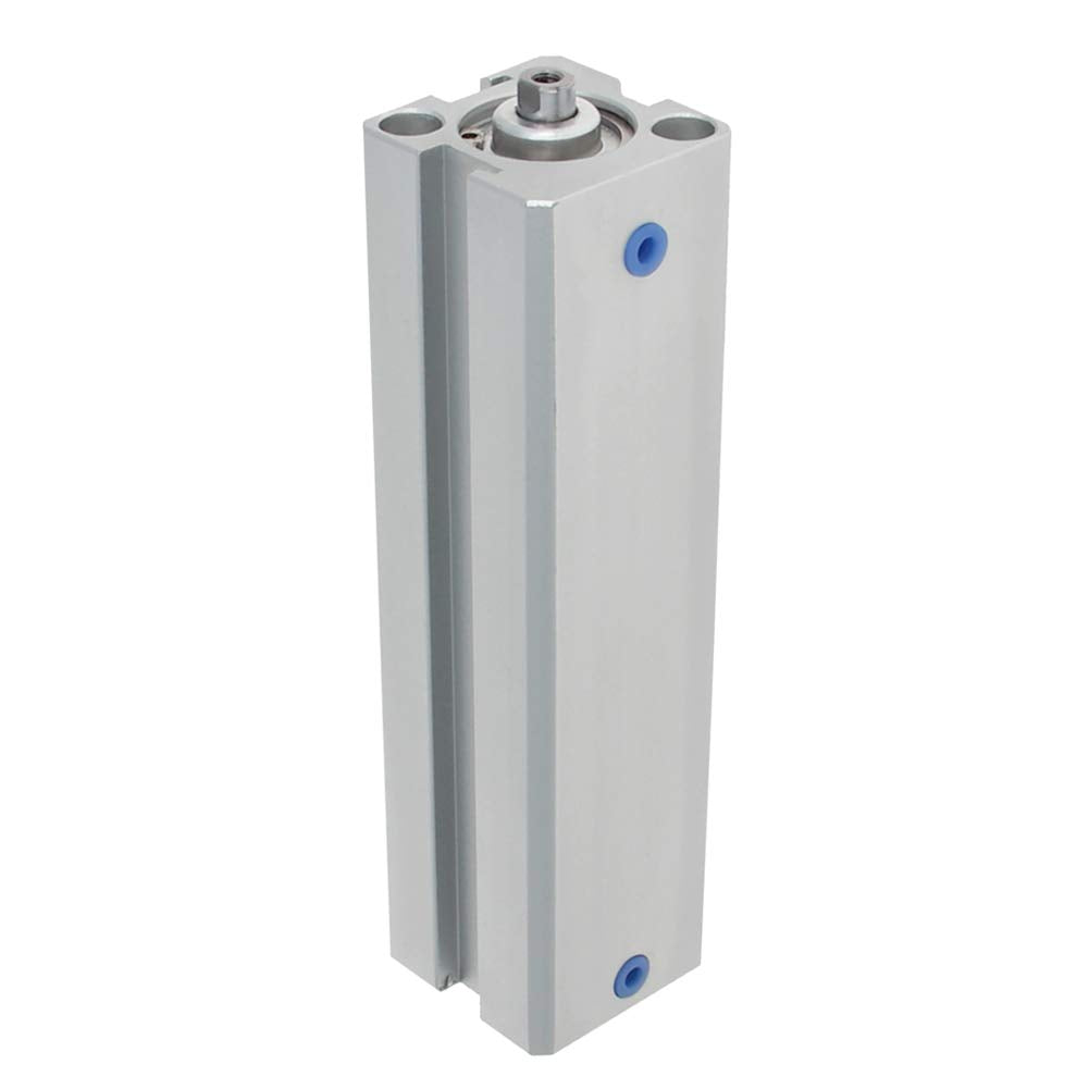  [AUSTRALIA] - Othmro 1Pcs Air Cylinder SDA16 x 100, 16mm/0.63" Bore 100mm/3.94" Stroke Double Action Air Cylinder, M5 Single Rod Double Acting Aluminium Alloy Penumatic Quick Fitting Air Cylinder Silver