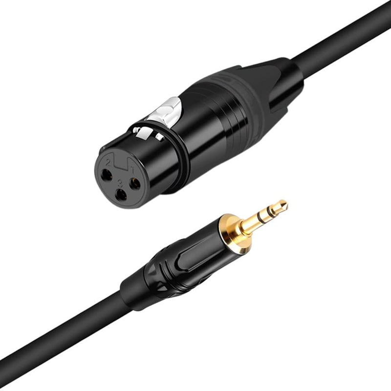  [AUSTRALIA] - XLR to 3.5mm Cable, Female XLR to 1/8 inch Mini Stereo Jack Aux Microphone Cable Mic Cord - 6.6ft 6.6 feet