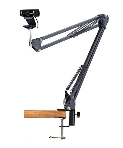  [AUSTRALIA] - Logitech Webcam Mount,Webcam Clamp Mount Suspension Scissor Tripod Stand Holder for Logitech Webcam C922 C930e C930 C920 C615