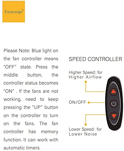  [AUSTRALIA] - Easycargo USB Fan Controller, Dual Output USB Fan Quite with Speed Controller 5V for Speed Control with Memory Function