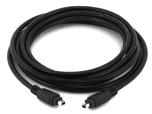  [AUSTRALIA] - Monoprice IEEE-1394 FireWire i.LINK DV Cable 4P-4P M/M 10ft (Black) 10 Feet