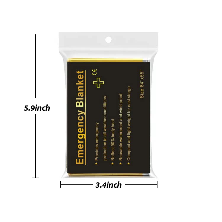  [AUSTRALIA] - 10Pack Emergency Mylar Thermal Blankets,First Aid Mylar Rescue Blanket,Retains 90% of Heat, Waterproof, Survival Gear Emergency Kit for Hiking, Camping,with 18 in 1 Multitool Card（Gold Color）