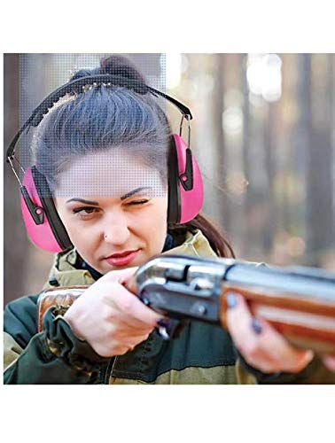  [AUSTRALIA] - Ear Muffs Noise Protection - Pink Hearing Protection and Noise Cancelling Reduction Safety Ear Muffs, Fits Children and Adults for Shooting, Hunting, Woodworking, Gun Range, Mowing, and More by MEDca
