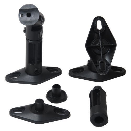  [AUSTRALIA] - VideoSecu 5 Speaker Wall Ceiling Mount Brackets Black for Home Theater Satellite Speakers 1XZ (Black, 5 Pack)