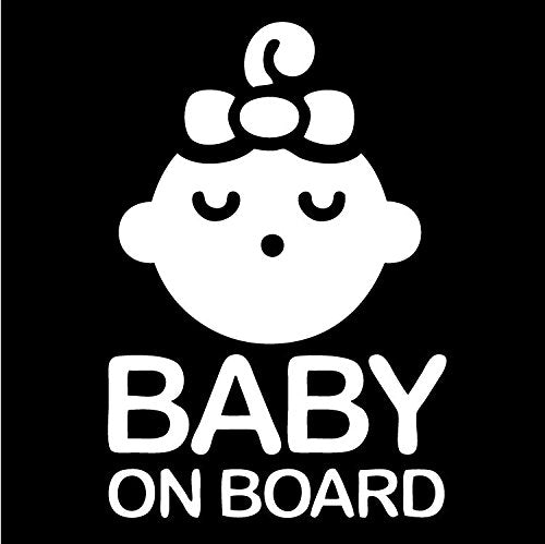  [AUSTRALIA] - TOTOMO Baby on Board Sticker - Safety Caution Decal Sign Stickers for Cars Windows Bumpers - Sleeping Baby Girl ALI-021 1 Pack 3.Sleeping Girl-Sticker