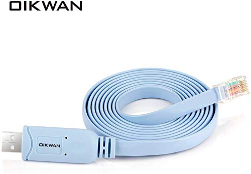  [AUSTRALIA] - OIKWAN Console Cable USB to RJ45, USB Cable Compatible with Routers/Switch/Windows 7, 8,10 (10ft) 10ft