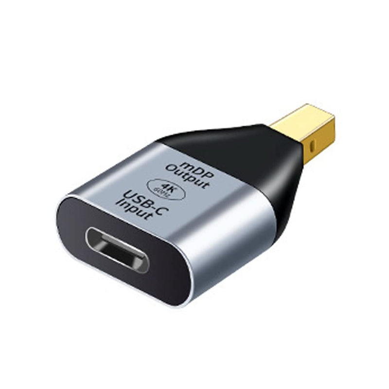  [AUSTRALIA] - Xiwai USB-C Type C Female Source to Mini Displayport DP Sink HDTV Adapter 4K 60hz 1080p for Tablet & Phone & Laptop Silver MINI-DP