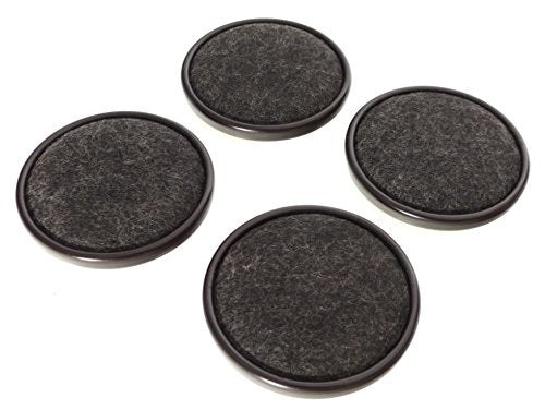  [AUSTRALIA] - Furniture Caster Cups, 3 Inch Diameter Carpeted Bottom Steel, 76 mm, Hard or Carpeted Floors, Prevent Dents and Scratches, 4 Pieces, by Tech Team