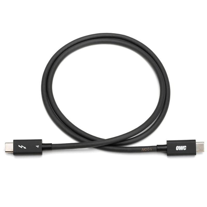  [AUSTRALIA] - OWC Thunderbolt 4 Cable, Thunderbolt Certified, 2.0 Meter (6.56 ft.), 40 Gb/s Data Transfer, 100W Power Charging, Compatible with Thunderbolt 4, Thunderbolt 3, USB-C, and USB4 Devices, Black 2.0M