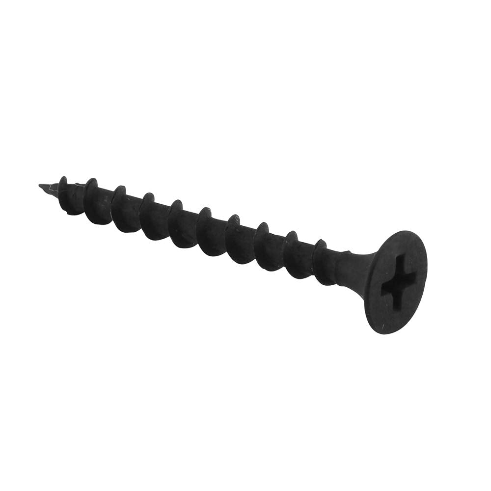  [AUSTRALIA] - Prime-Line MP10735 Drywall Screws, 6 x 1 inch, Coarse Thread, Phillips Drive, Flat Head, 250 Piece , Black