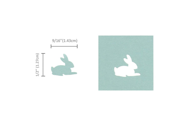  [AUSTRALIA] - Bira Craft 5/8 inch Rabbit 2 Shape, Easter Punch, Lever Action Craft Punch for Paper Crafting Scrapbooking