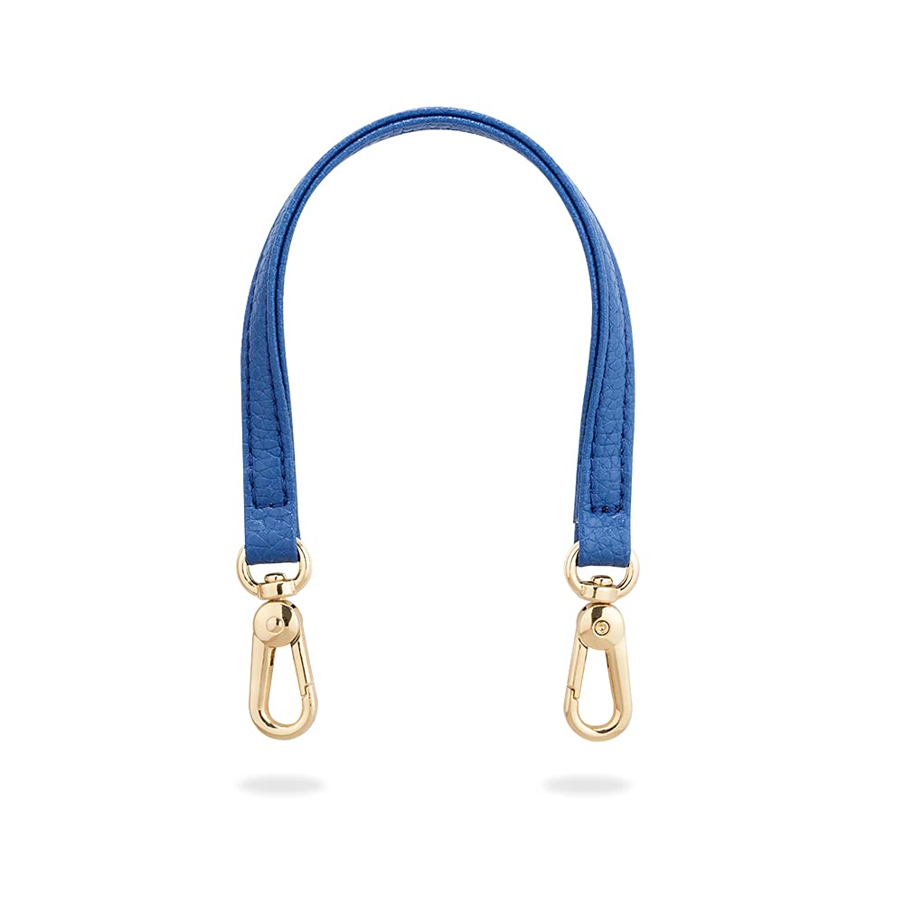  [AUSTRALIA] - ZVE Purse Wrist Strap Length 27 inches for Wallet Case Sling Purse Handbag, Classic Pebbled Leather Wristlet Strap - Navy Blue