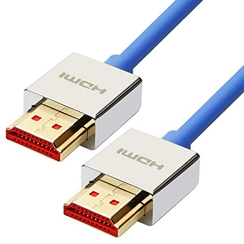  [AUSTRALIA] - 4K HDMI 2.0 Slim Cable 6FT - UHD 4K 60Hz with HDR - Slim Cord - High Speed 18Gbps - Ethernet & Audio Return - Video 4K 60Hz 1080p 120Hz 3D - Compatible with Xbox X, Playstation Pro, Apple TV 4K (6FT)